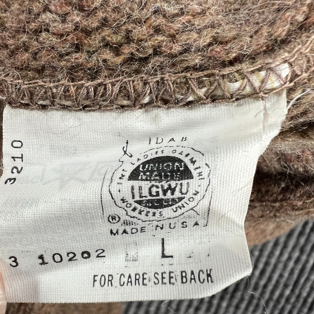 Vintage Robert Bruce Wool Sweater Mens Large Brown Long Sleeve V Neck Casual - Picture 10 of 11